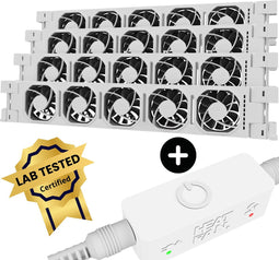 Heatfan 5 Pro - Radiator Ventilator met Bediening - 4 Stuks - Universele Maat - Convector Ventilator Zonder Geluid - Wit