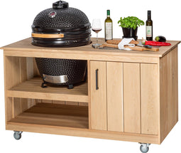 Heavenly Garden - Buitenkeuken - BBQ Tafel - Drum - Eikenhout - Afmetingen 150x76x87 (LxBxH)