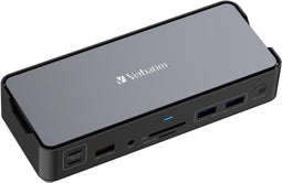 Verbatim CDS-15 - USB Hub - 1x USB 3.2 Gen2 10Gb/s - 2x USB 3.2 Gen1 5Gb/s - 1x DisplayPort 1.4 - 1x Ethernet 1Gbps
