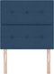 vidaXL - Hoofdbord - met - Knopen - - - Gestoffeerd - Blauw - 90 - cm
