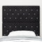 vidaXL - Hoofdbord - met - Kristalknoppen - Geplooid - Zwart - 90 - cm - Fluweel