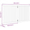 vidaXL - Hondenhek - inklapbaar - 2 - panelen - 160 - cm - populierenhout - wit