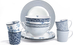 Laura Ashley Blueprint Collectables Serviesset - Servies - 12 delig - Kerstservies porselein