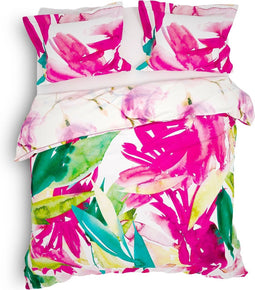 Heckett & Lane Adeel - Dekbedovertrek - Eenpersoons - 140x200/220 cm + 1 kussensloop 60x70 cm - Wild Pink