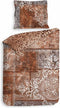Heckett & Lane Amaro Dekbedovertrek - Eenpersoons - 140x200/220 cm - Brick Red