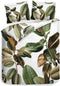 Heckett & Lane Bladel - Dekbedovertrek - Eenpersoons - 140x200/220 cm - Groen