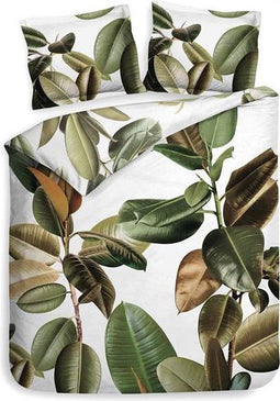 Heckett & Lane Bladel - Dekbedovertrek - Tweepersoons - 200x200/220 cm - Groen
