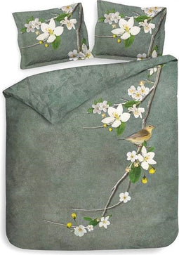 Heckett & Lane Bliss Dekbedovertrek - Eenpersoons - 140x200/220 cm - Emerald Green