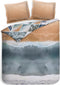 Heckett & Lane Carey - Dekbedovertrek - Eenpersoons - 140x200/220 cm + 1 kussensloop 60x70 cm - Storm Blue