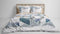 Heckett & Lane Carey - Dekbedovertrek - Eenpersoons - 140x200/220 cm + 1 kussensloop 60x70 cm - Storm Blue