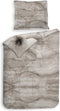 Heckett & Lane Charly Dekbedovertrek - Eenpersoons - 140x200/220cm - Katoen Satijn dekbedovertrek - Naturel