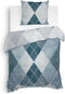 Heckett & Lane Danny Dekbedovertrek - Twill - Eenpersoons - 140x200/220 cm - Shady Blue