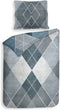 Heckett & Lane Danny Dekbedovertrek - Twill - Eenpersoons - 140x200/220 cm - Shady Blue