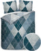 Heckett & Lane Danny Dekbedovertrek - Twill - Tweepersoons - 200x200/220 cm - Shady Blue