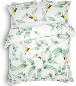 Heckett Lane Dekbedovertrek Katoen Twill Jamill - garden green 200x200/220cm