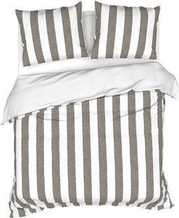 Heckett & Lane Dekbedovertrek Quinn (Fossil Taupe)-260x200/220 cm