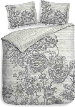 Heckett & Lane Dimont - Dekbedovertrek - Lits-jumeaux - 240x200/220 cm - Lining Grey