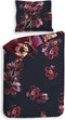 Heckett & Lane Esteban Dekbedovertrek - Eenpersoons - 140x200/220cm - Katoen Satijn dekbedovertrek - Colonial Blue