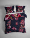 Heckett & Lane Esteban Dekbedovertrek - Tweepersoons - 200x200/220cm - Katoen Satijn dekbedovertrek - Colonial Blue