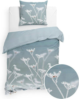 Heckett & Lane Flanel dekbedovertrek Blog (Frost Blue) - 140x200/220 cm