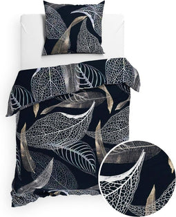 Heckett & Lane Flanel Dekbedovertrek Liba (Oil Black) - 140x200/220 cm