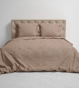 Heckett & Lane Franela - Flanel - Dekbedovertrek - Litsjumeaux - 240x200/220 cm - Taupe