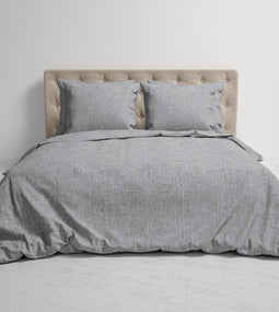 Heckett & Lane Franela - Flanel - Dekbedovertrek - Tweepersoons - 200x200/220 cm - Dark Grey