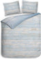 Heckett & Lane Fraya - Dekbedovertrek - Tweepersoons - 200x200/220 cm - Blauw