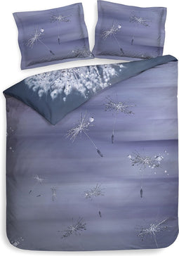 Heckett & Lane Hannia Dekbedovertrek - Tweepersoons - 200x200/220 cm - Katoen Satijn - Blue