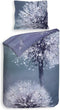 Heckett & Lane Hannia Dekbedovertrek - Tweepersoons - 200x200/220 cm - Katoen Satijn - Blue