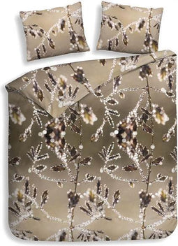 Heckett & Lane Isabelle - Flanel - Dekbedovertrek - Litsjumeaux - 240x200/220 cm - Taupe