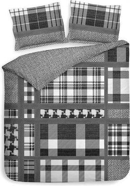 Heckett & Lane Jenna - Dekbedovertrek - Lits-jumeaux - 240x200/220 cm - Black/White