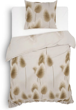 Heckett & Lane Jonas Dekbedovertrek - Flanel - Eenpersoons - 140x200/220 cm - Buff Beige