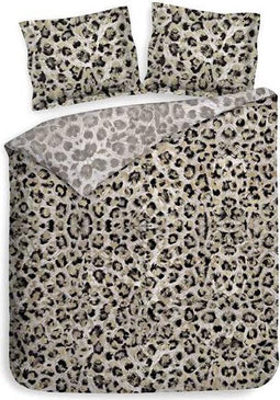 Heckett & Lane Leo - Dekbedovertrek - Eenpersoons - 140x200/220 cm + 1 kussensloop 60x70 cm - Grey Gold