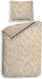 Heckett & Lane Linna Dekbedovertrek - Eenpersoons - 140x200/220 cm - Brick Red