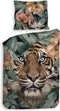 Heckett & Lane Lionel - Dekbedovertrek - Eenpersoons - 140x200/220 cm - Groen