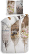 Heckett & Lane Loza Dekbedovertrek - Eenpersoons - 140x200/220 cm - Root Brown
