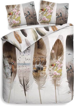 Heckett & Lane Loza Dekbedovertrek - Litsjumeaux - 240x200/220 cm - Root Brown