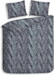 Heckett & Lane Murphy - Flanel - Dekbedovertrek - Eenpersoons - 140x200/220 cm - Dark Grey