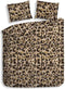 Heckett & Lane Nora - Flanel - Dekbedovertrek - Eenpersoons - 140x200/220 cm + 1 kussensloop 60x70 cm - Golden Brown
