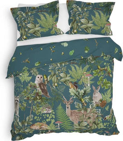 Heckett & Lane Quinten Dekbedovertrek - Lits-jumeaux - 240x200/220 cm - Dark Green