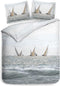 Heckett & Lane Rivas - Dekbedovertrek - Tweepersoons - 200x200/220 cm + 2 kussenslopen 60x70 cm - Wavy Blue