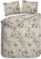Heckett & Lane Sami Dekbedovertrek - Flanel - Tweepersoons - 200x200/220 cm - Natural Green