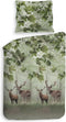 Heckett & Lane Tobias Dekbedovertrek - Flanel - Lits-jumeaux - 240x200/220 cm - Fern Green