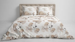 Heckett & Lane Wagner - Flanel - Dekbedovertrek - Eenpersoons - 140x200/220 cm - Flowy Natural