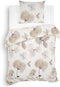Heckett & Lane Wagner - Flanel - Dekbedovertrek - Eenpersoons - 140x200/220 cm - Flowy Natural