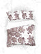 Heckettlane Adel Dekbedovertrek - Eenpersoons - Katoensatijn - 140x200-220cm - Off-White