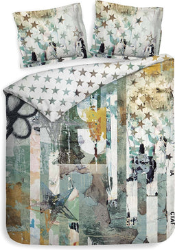 Heckettlane Andy Dekbedovertrek - Lits-jumeaux - Katoensatijn - 260x200-220cm - Multi