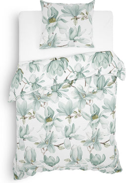 Heckettlane Annila Dekbedovertrek - Eenpersoons - Flanel - 140x200-220cm - Groen