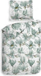 Heckettlane Annila Dekbedovertrek - Eenpersoons - Flanel - 140x200-220cm - Groen